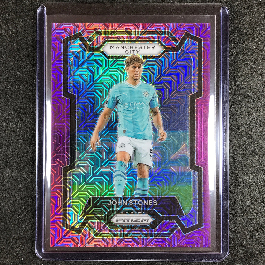 2023-24 Prizm Epl John Stones Base Purple Mojo 21/25 No 8