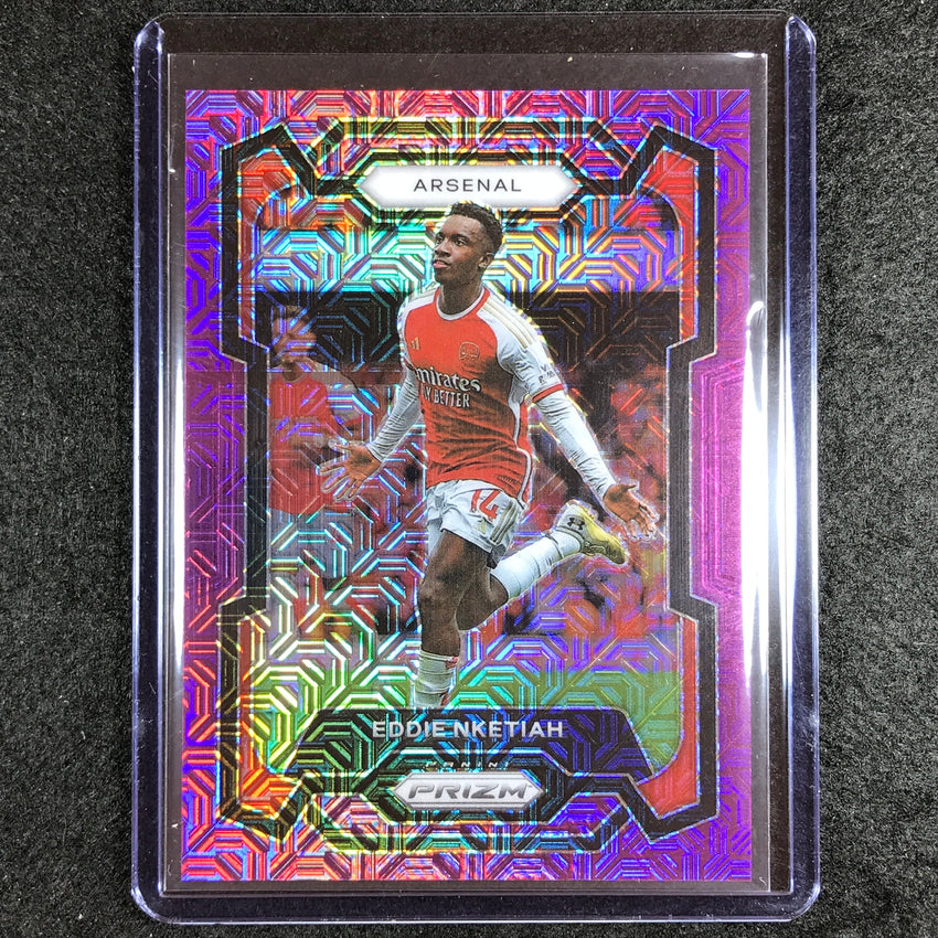 2023-24 Prizm Epl Eddie Nketiah Base Purple Mojo 14/25 No 28