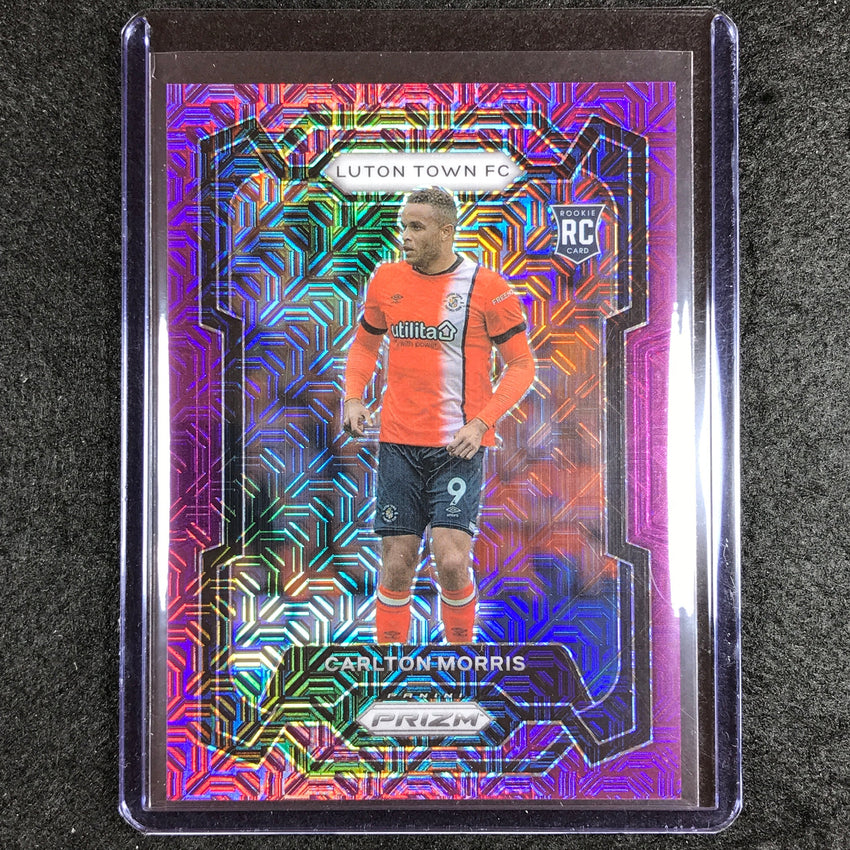 2023-24 Prizm EPL CARLTON MORRIS Rookie Base Purple Mojo 21/25 #291