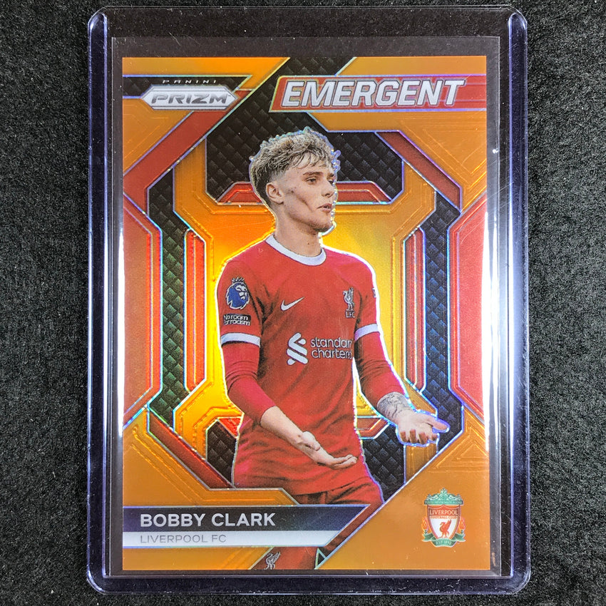 2023-24 Prizm Epl Bobby Clark Emergent Orange 7/25