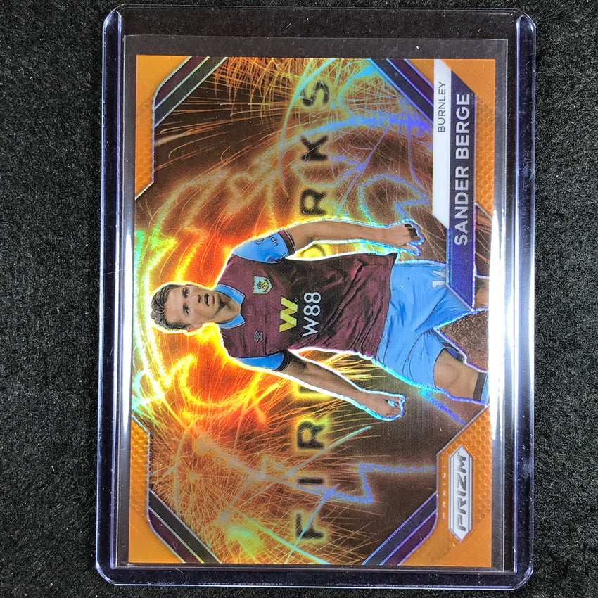 2023-24 Prizm Epl Sander Berge Fireworks Orange 4/25