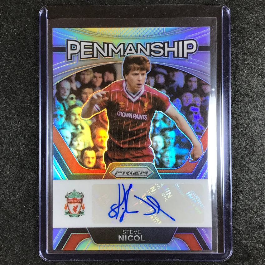 2023-24 Prizm Epl Steve Nicol Penmanship Auto Silver Prizm 92/99