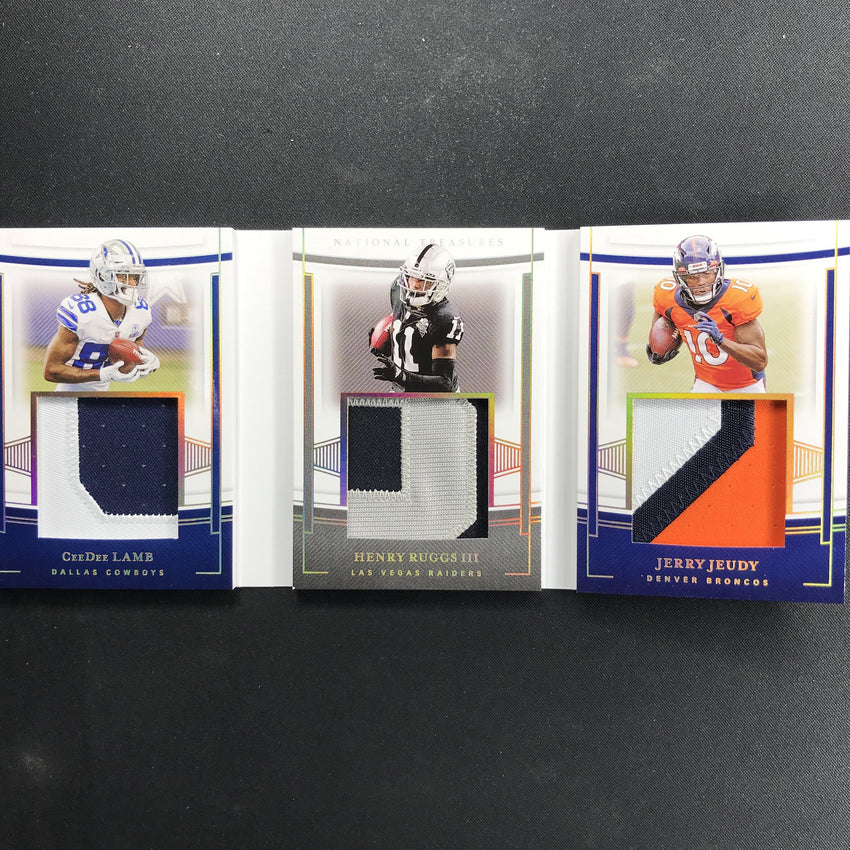 2020 National Treasures Lamb Ruggs Iii Jeudy Rookie Triple Patches Booklet 17/25