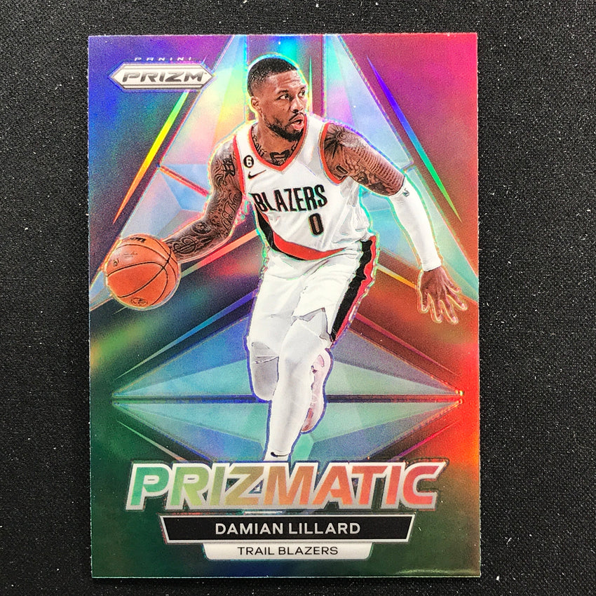 2022-23 Prizm Damian Lillard Prizmatic Silver Prizm No 30