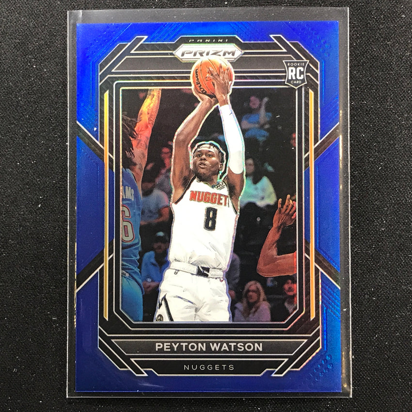 2022-23 Prizm Peyton Watson Rookie Blue Prizm /199 No 259