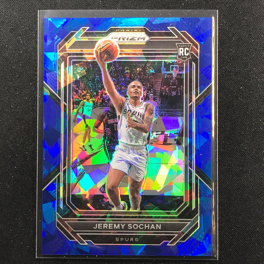2022-23 Prizm Jeremy Sochan Rookie Blue Ice Prizm /125 No 263