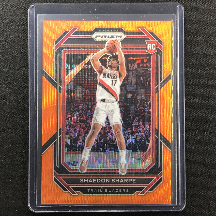 2022-23 Prizm Shaedon Sharpe Rookie Orange Wave Prizm 59/60