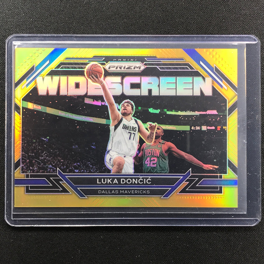 2022-23 Prizm Luka Doncic Widescreen Gold Prizm 7/10