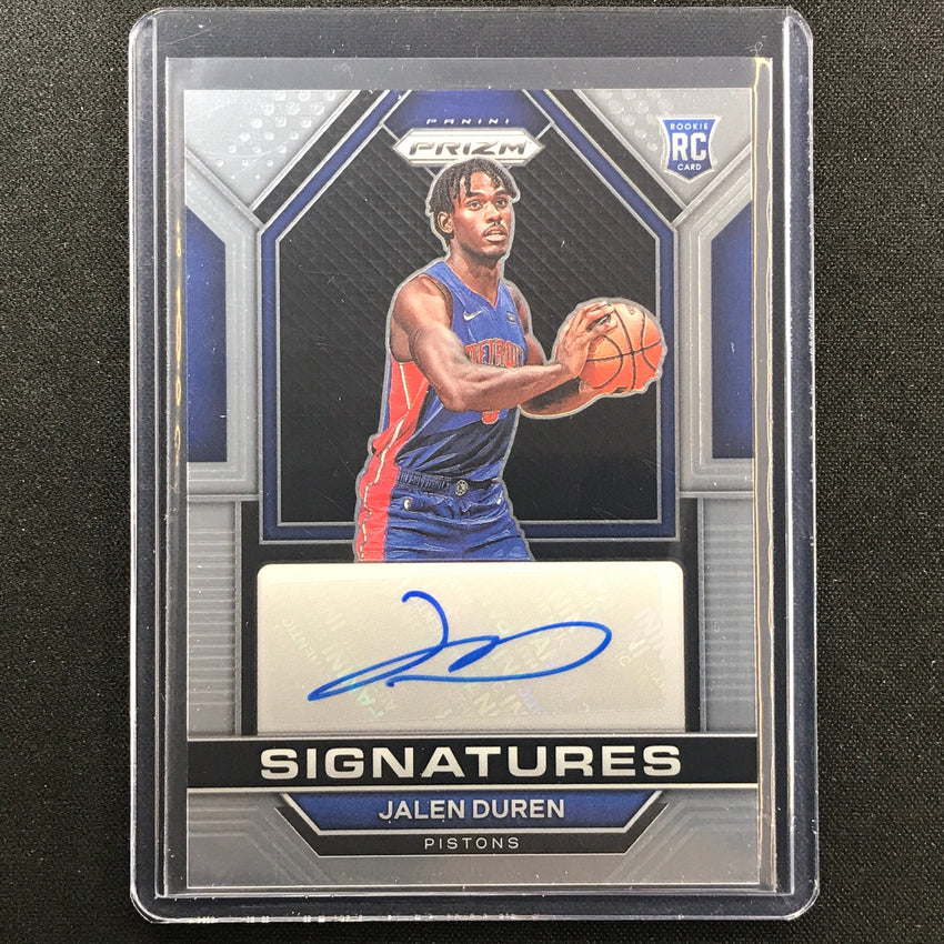2022-23 Prizm Jalen Duren Rookie Signatures Auto Base No Jdu
