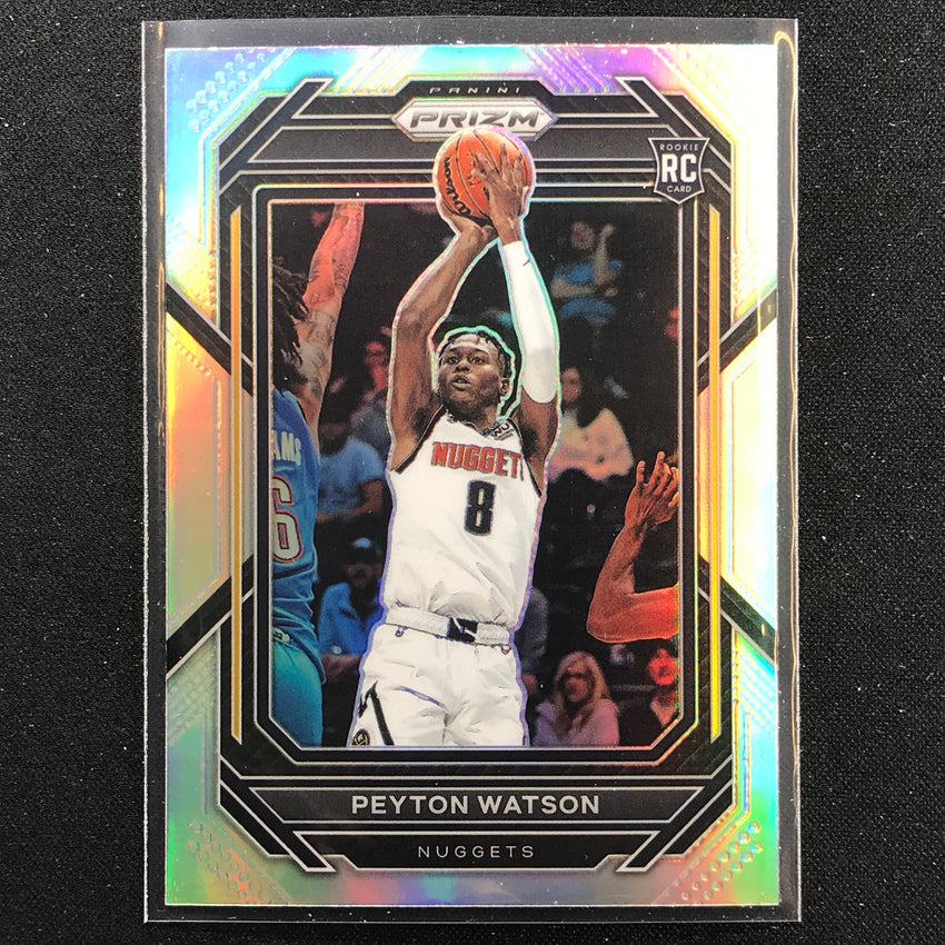 2022-23 Prizm Peyton Watson Rookie Silver Prizm No 259
