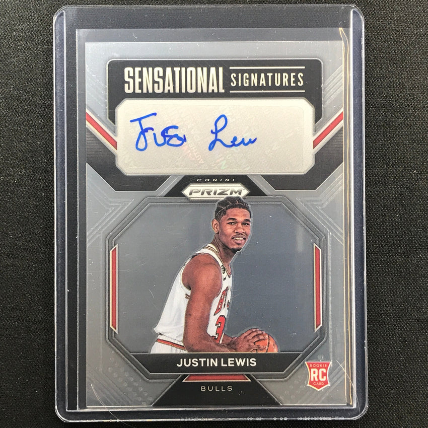 2022-23 Prizm JUSTIN LEWIS Sensational Signatures Rookie Auto Base #JW
