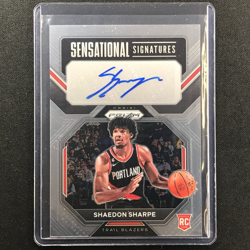 2022-23 Prizm Shaedon Sharpe Sensational Signatures Rookie Auto Base No Sr