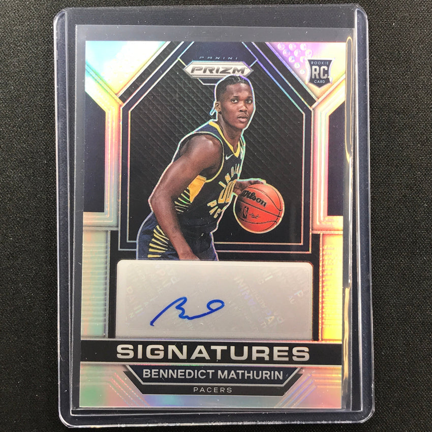 2022-23 Prizm Bennedict Mathurin Rookie Signatures Auto Silver Prizm Sp No Bma