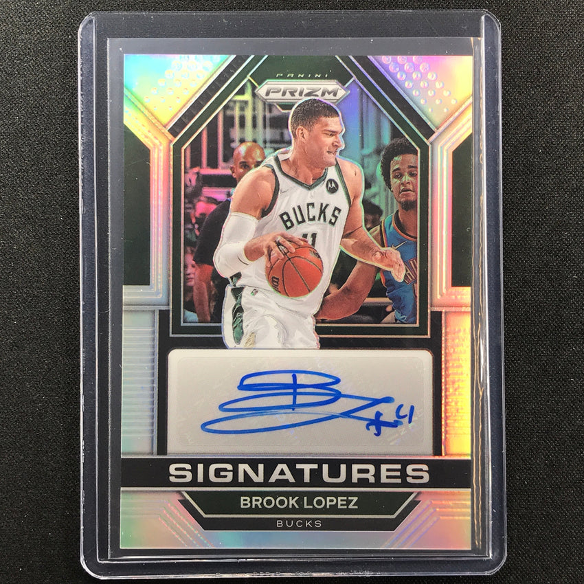 2022-23 Prizm Brook Lopez Signatures Auto Silver Prizm Sp No Blp