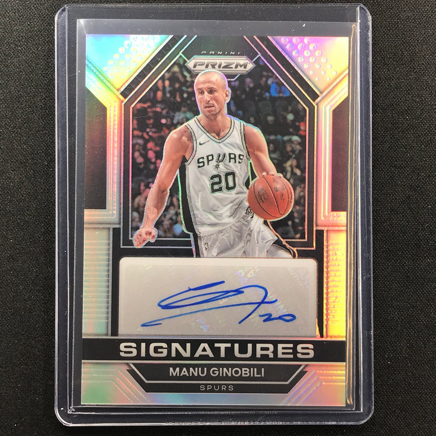 2022-23 Prizm Manu Ginobili Signatures Auto Silver Prizm Sp No Mnu