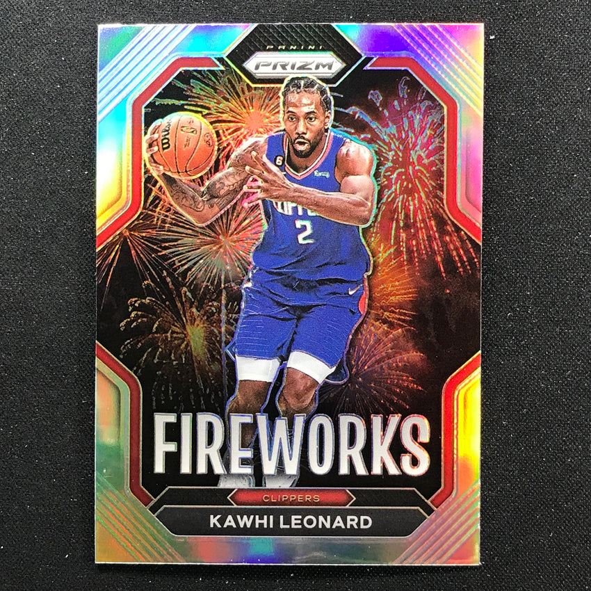 2022-23 Prizm KAWHI LEONARD Fireworks Silver Prizm #16