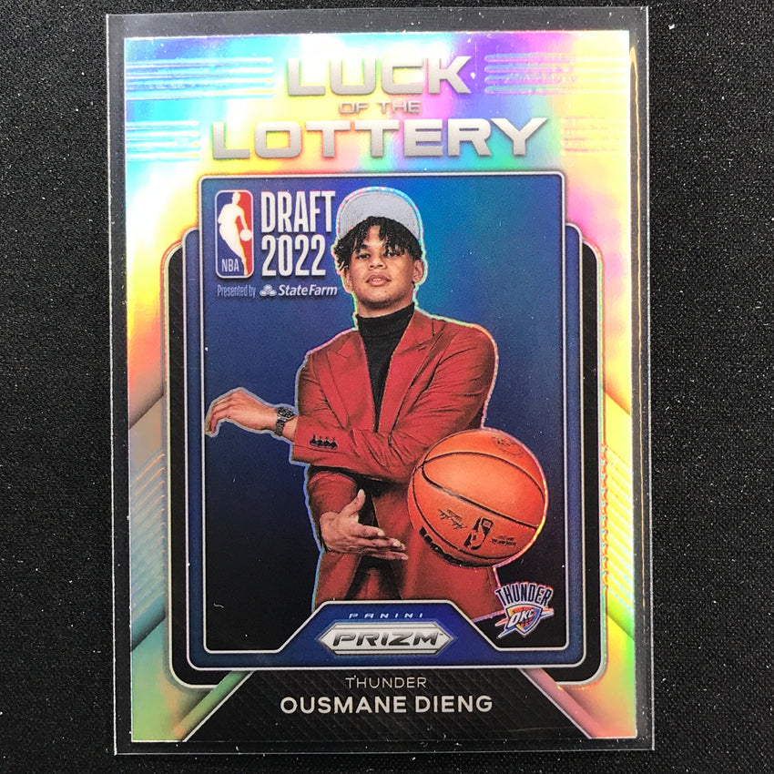 2022-23 Prizm Ousmane Dieng Luck Of The Lottery Rookie Silver Prizm No 2