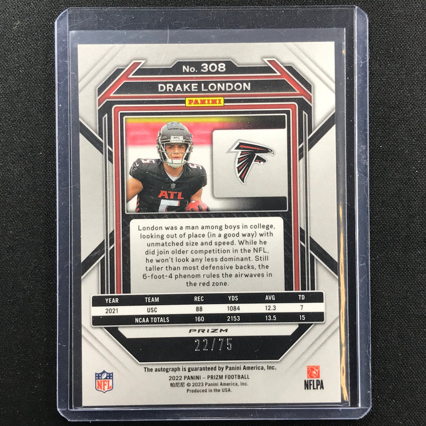 2022 Prizm Drake London Rookie Auto Green Scope 22/75
