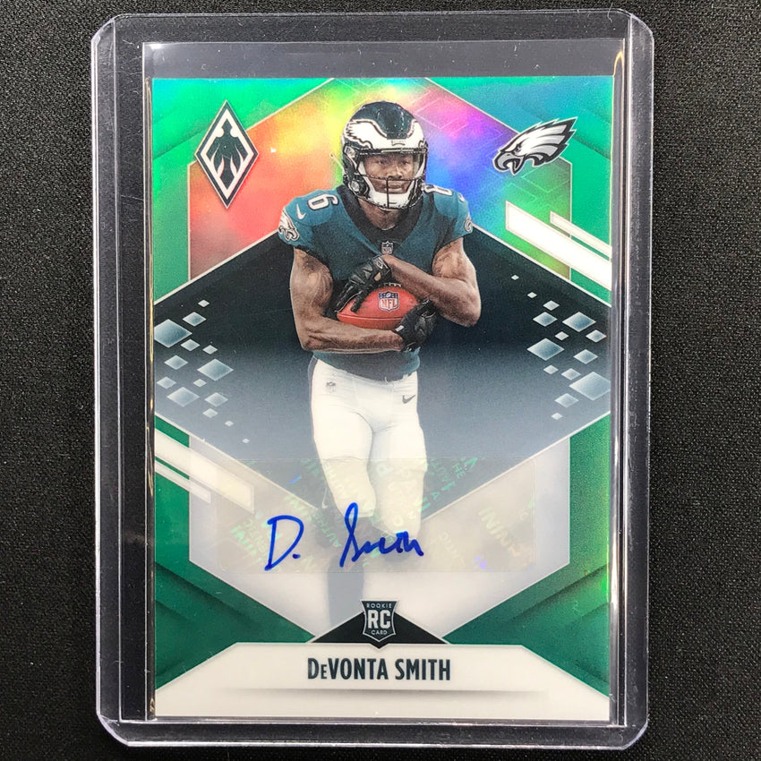 2021 Phoenix Devonta Smith Rookie Autographs Green 4/10
