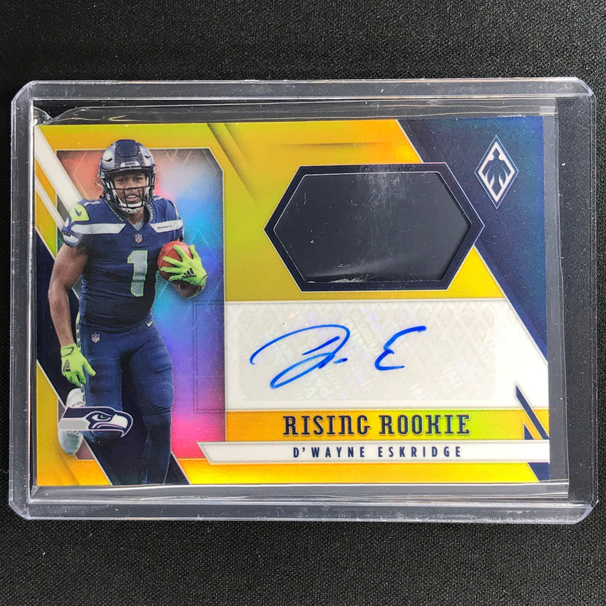 2021 Phoenix Dwayne Eskridge Rising Rookie Helmet Patch Auto Yellow 22/25