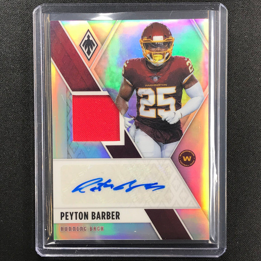 2021 Phoenix Peyton Barber Veteran Materials Jersey Auto Silver 3/50