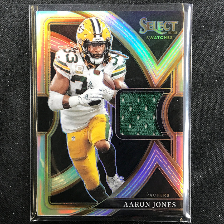2022 Select Aaron Jones Select Swatches Jersey Silver Prizm 39/99
