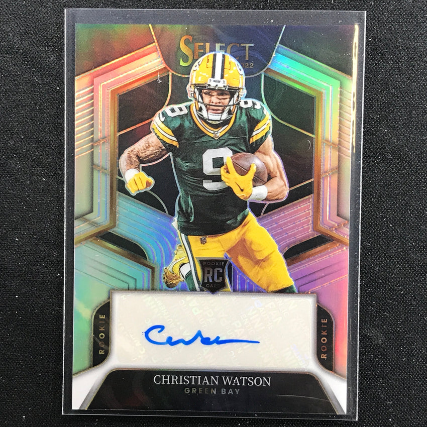 2022 Select Christian Watson Rookie Signatures Auto Silver Prizm 112/199