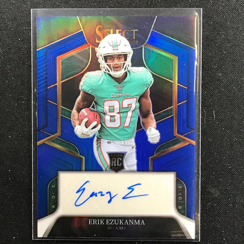 2022 Select Erik Ezukanma Rookie Signatures Auto Blue 11/75