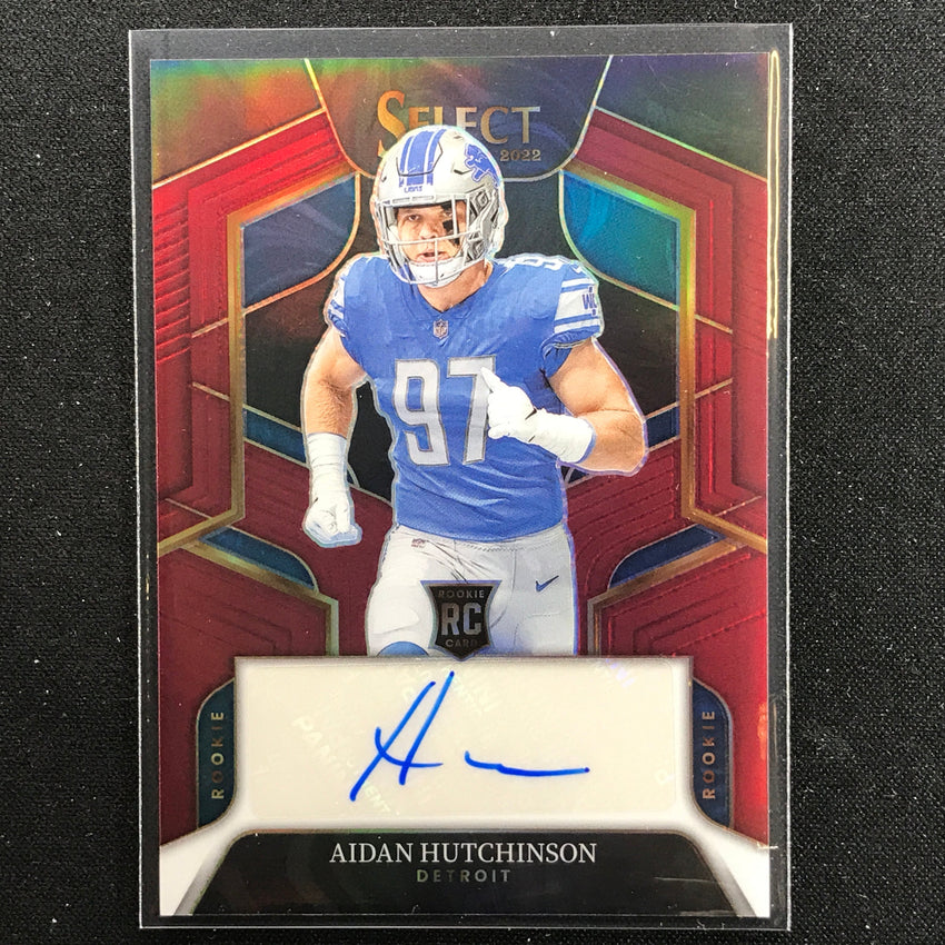 2022 Select Aidan Hutchinson Rookie Signatures Auto Maroon Red 55/60