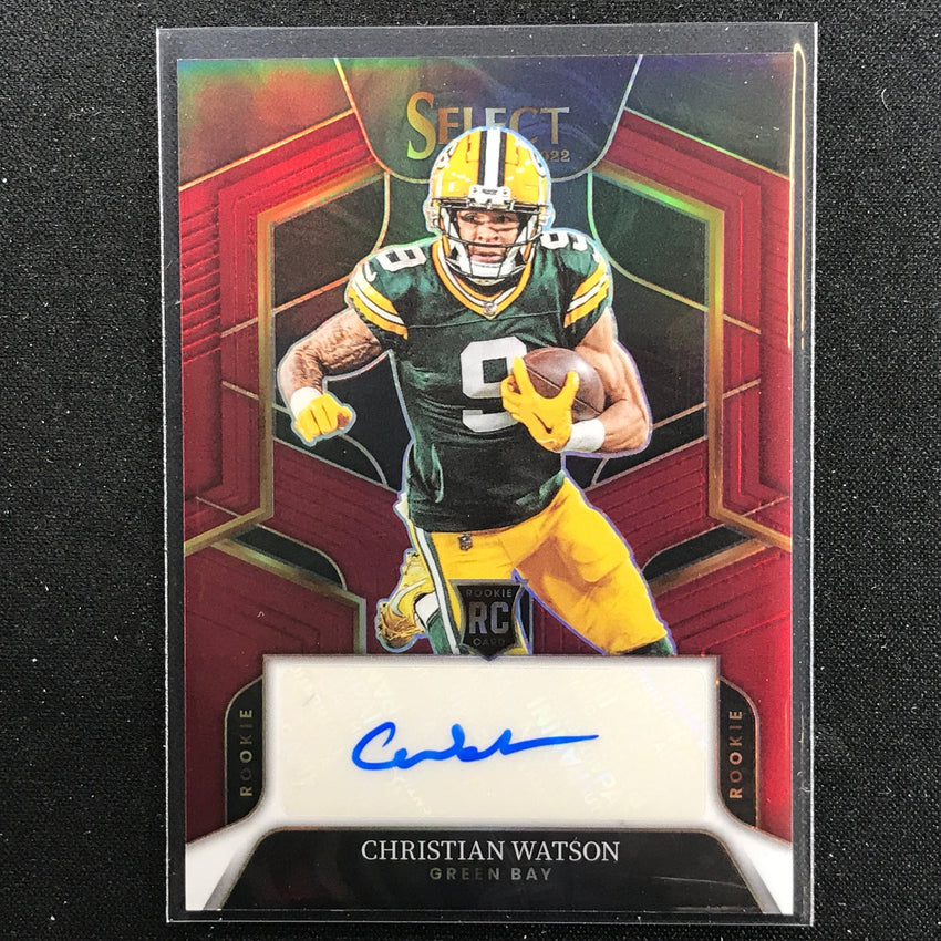 2022 Select Christian Watson Rookie Signatures Auto Maroon Red 27/60