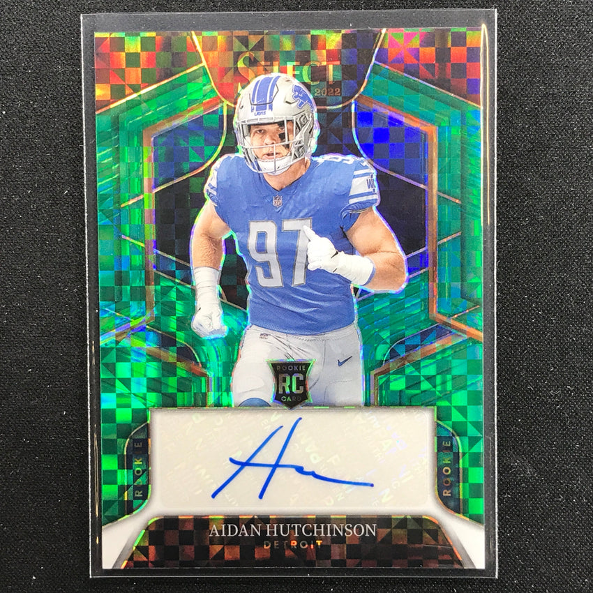 2022 Select Aidan Hutchinson Rookie Signatures Auto Green 4/5