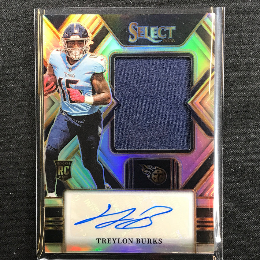 2022 Select Treylon Burks Jumbo Rookie Signatures Jersey Auto Silver Prizm 20/99