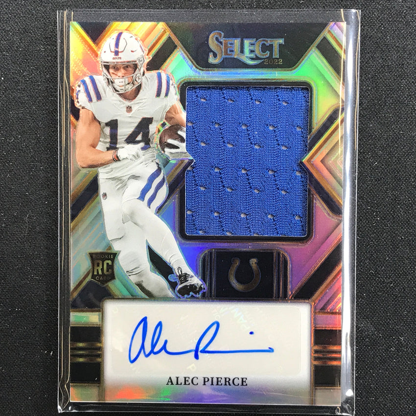 2022 Select Alec Pierce Jumbo Rookie Signatures Jersey Auto Silver Prizm 85/99