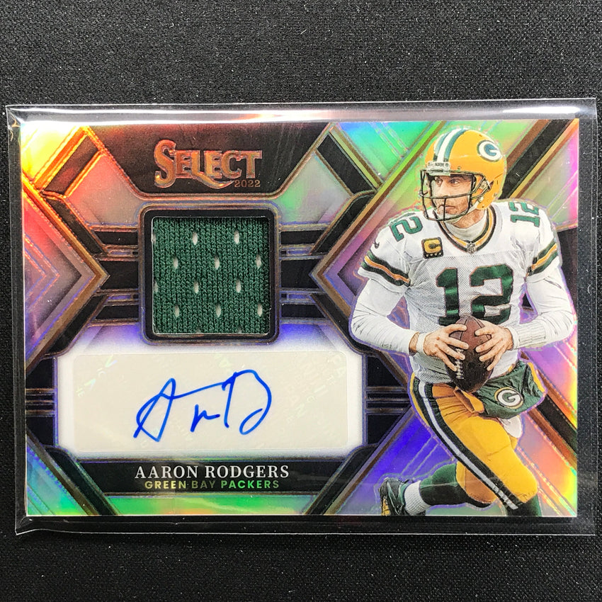2022 Select Aaron Rodgers Signatures Memorabilia Jersey Auto Silver Prizm 49/50
