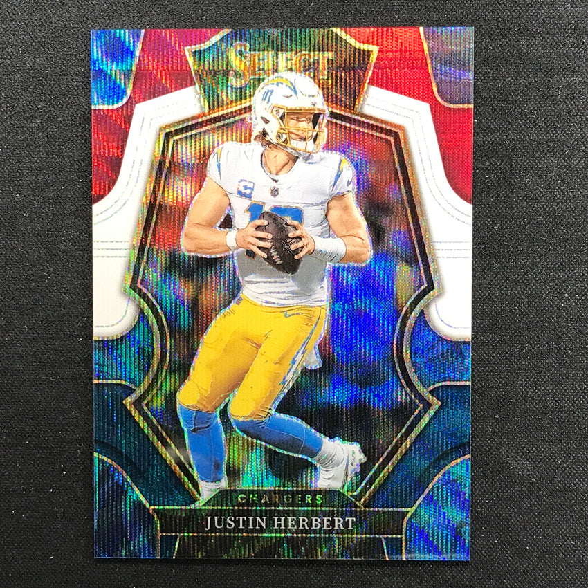 2022 Select JUSTIN HERBERT Premier Level Tri-Color /199 #155