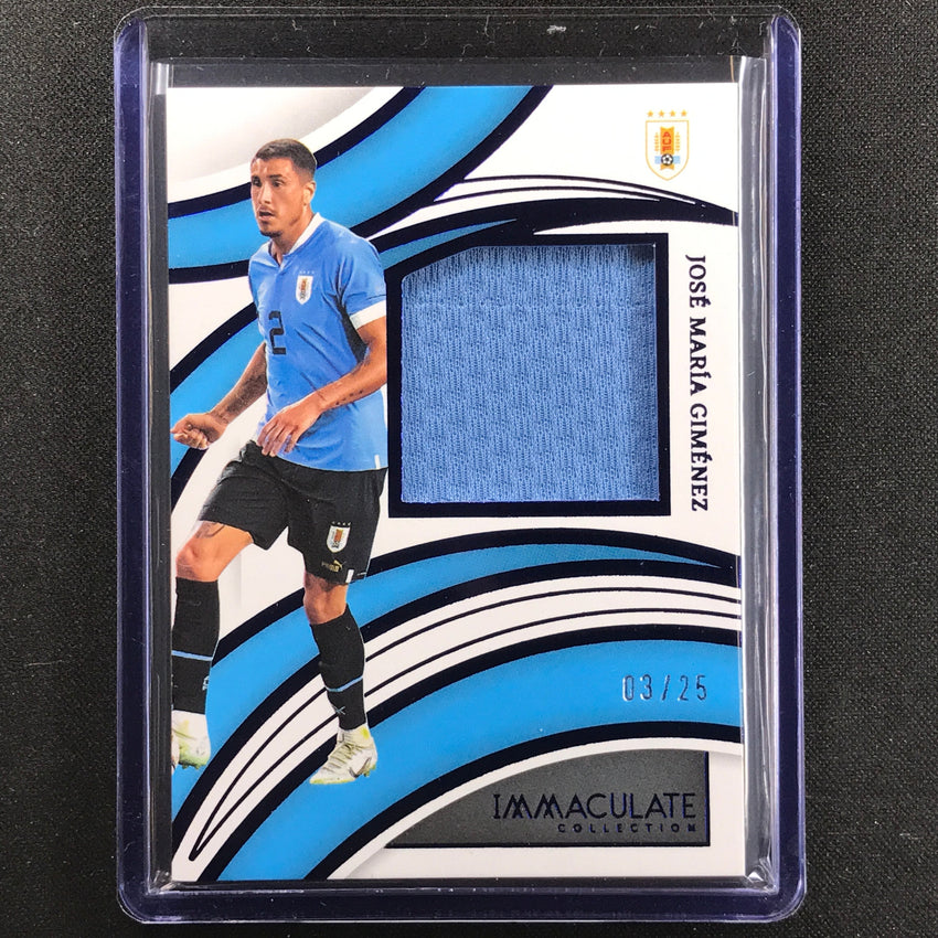 2022-23 Immaculate Jose Maria Gimenez Brilliance Jersey Relic Sapphire 3/25