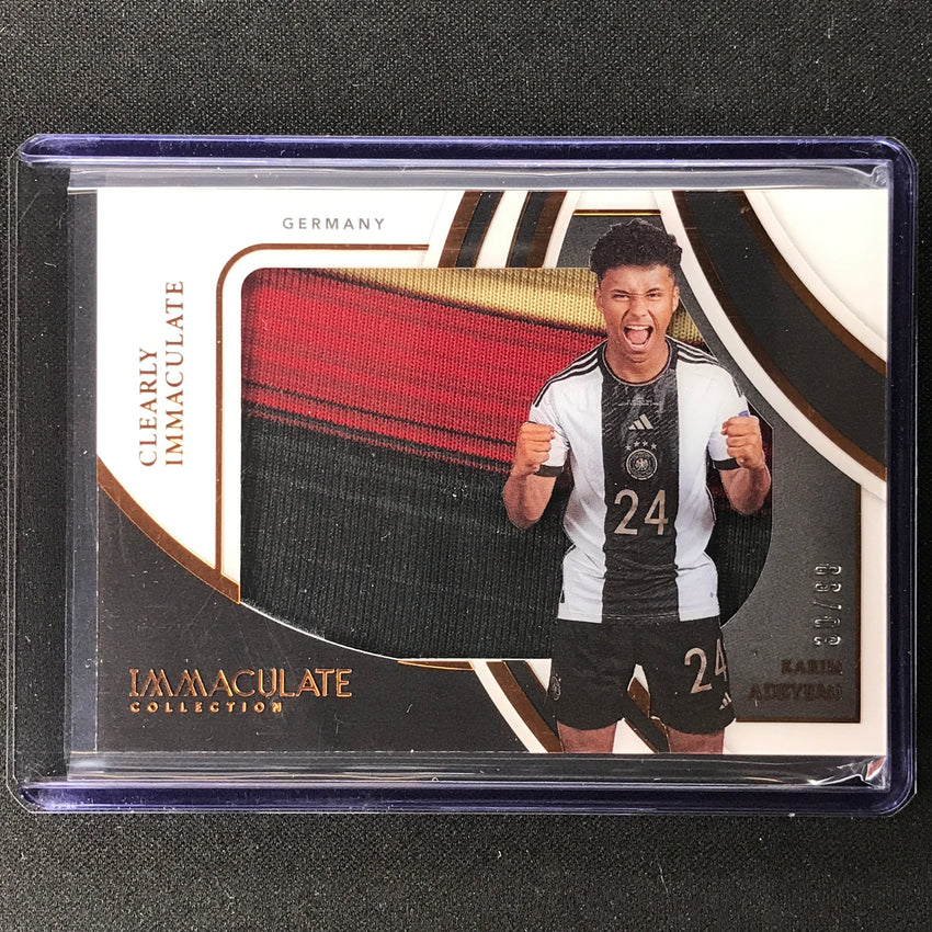 2022-23 Immaculate Karim Adeyemi Clearly Immaculate Jersey Relic Bronze 30/99
