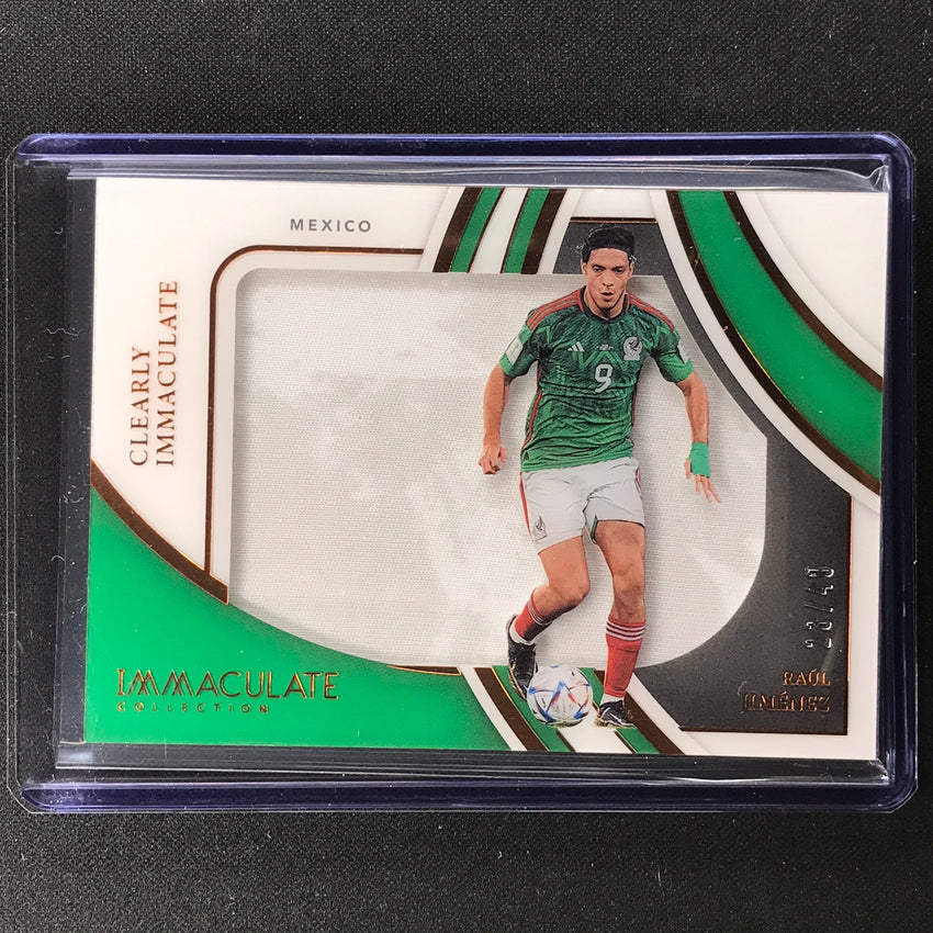 2022-23 Immaculate Raul Jimenez Clearly Immaculate Jersey Relic Bronze 23/49