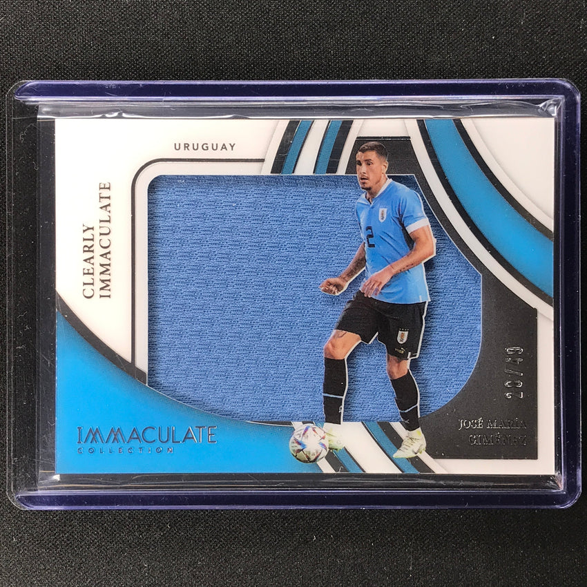 2022-23 Immaculate Jose Maria Gimenez Clearly Jersey Relic Silver 28/49