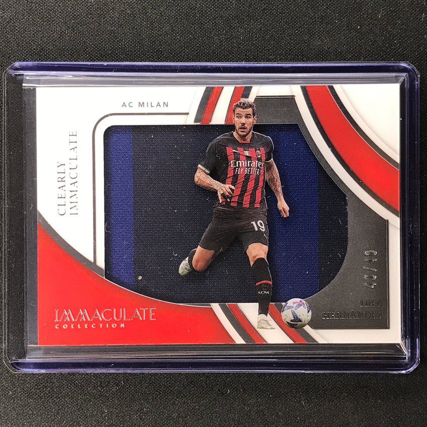 2022-23 Immaculate Theo Hernandez Clearly Immaculate Jersey Relic Silver 43/49