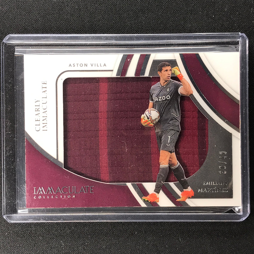 2022-23 Immaculate Emiliano Martinez Clearly Jersey Relic Silver 39/49