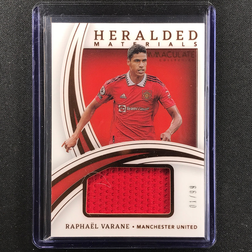 2022-23 Immaculate Raphael Varane Heralded Materials Jersey Relic Bronze 1/99