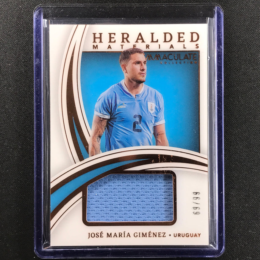 2022-23 Immaculate Jose Maria Gimenez Heralded Materials Jersey Bronze 69/99