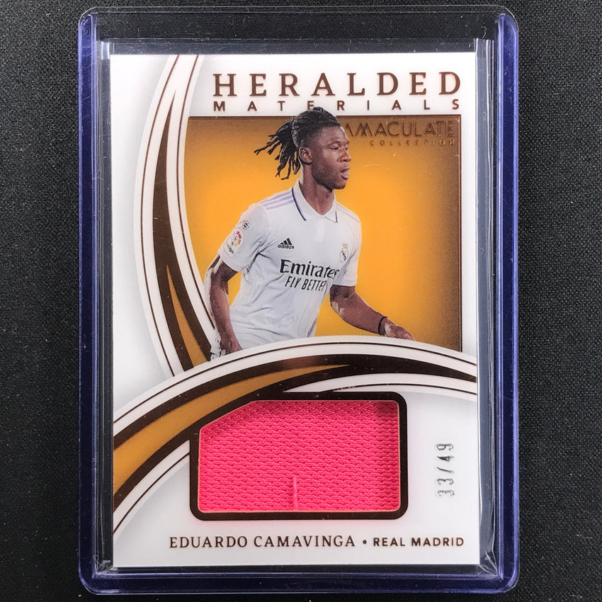 2022-23 Immaculate Eduardo Camavinga Heralded Materials Jersey Bronze 33/49