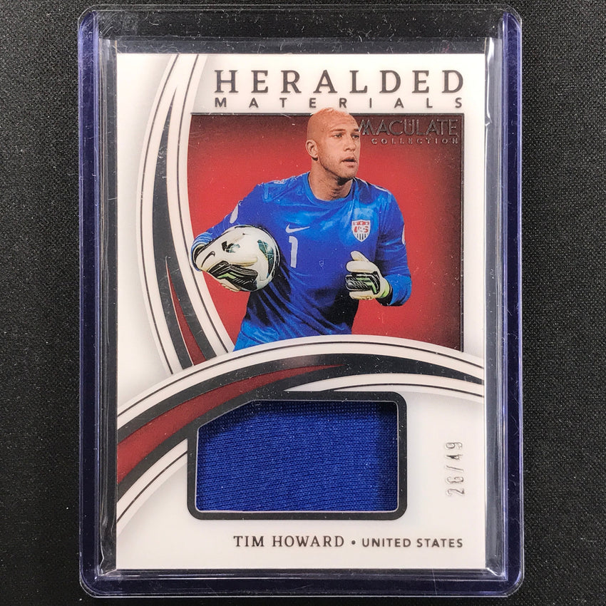 2022-23 Immaculate Tim Howard Heralded Materials Jersey Relic Silver 26/49
