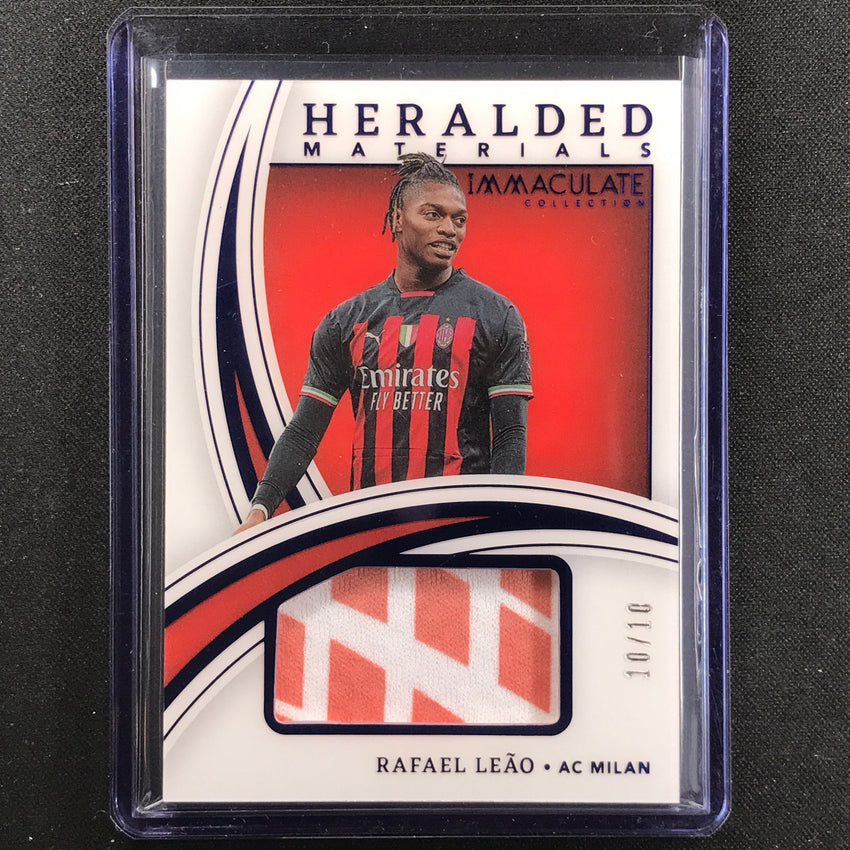 2022-23 Immaculate Rafael Leao Heralded Materials Jersey Relic Sapphire 10/10