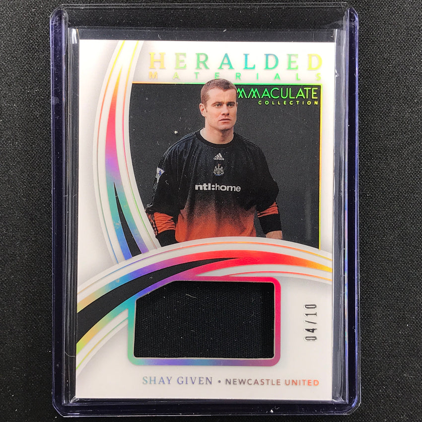 2022-23 Immaculate Shay Given Heralded Materials Jersey Relic Holo Gold 4/10