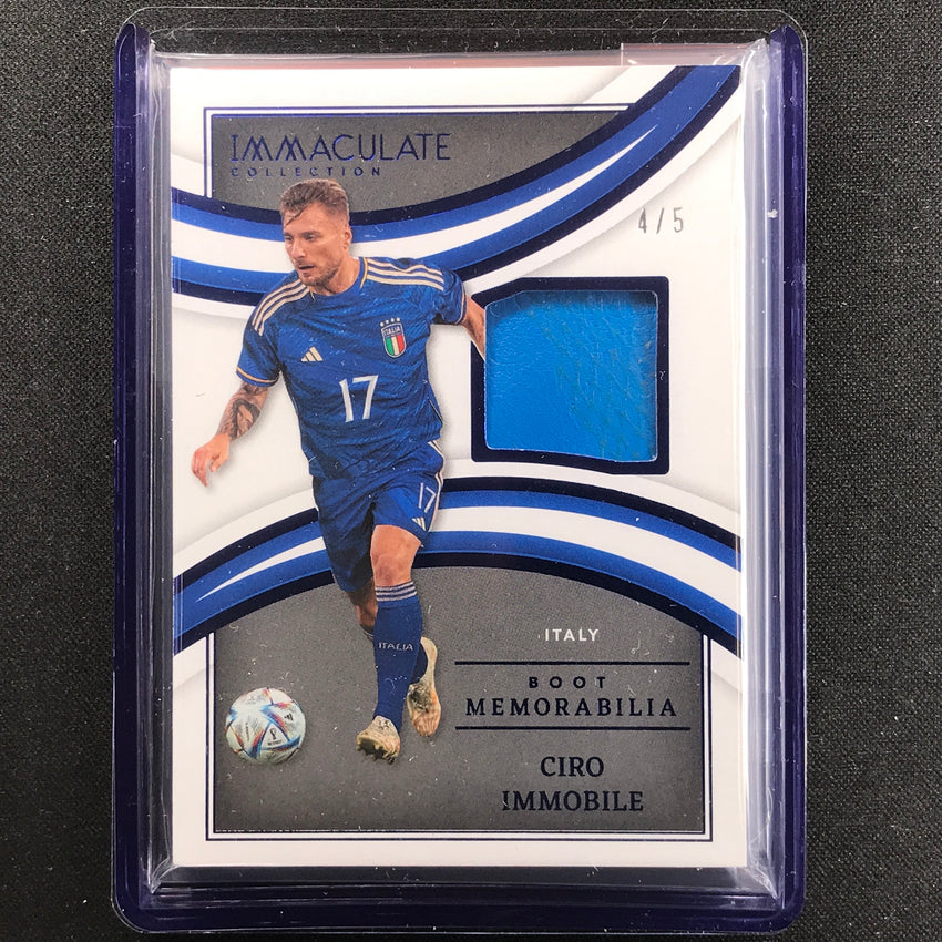 2022-23 Immaculate Ciro Immobile Boot Memorabilia Patch Sapphire 4/5