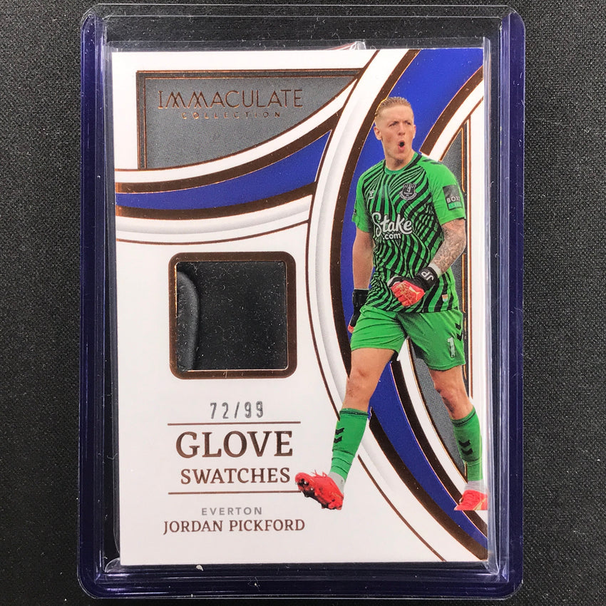 2022-23 Immaculate Jordan Pickford Glove Swatches Patch Relic Bronze 72/99
