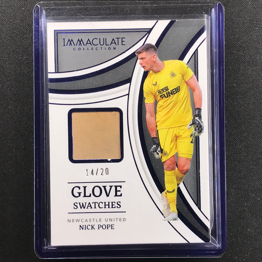2022-23 Immaculate Nick Pope Glove Swatches Patch Relic Sapphire 14/20
